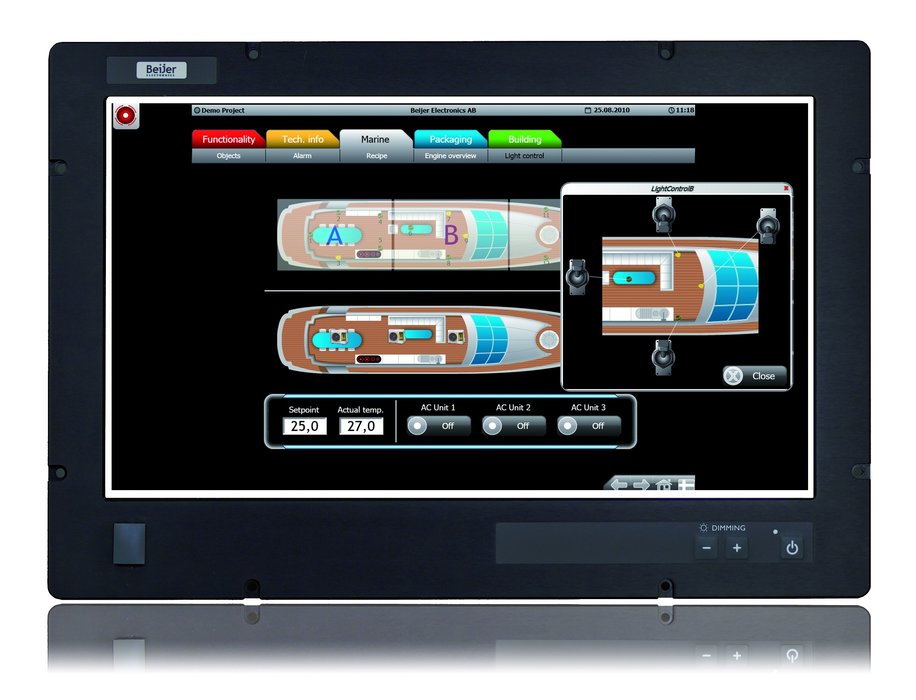 Beijer Electronics lanceert breedbeeld monitor en industriële PC toegesneden op maritieme toepassingen